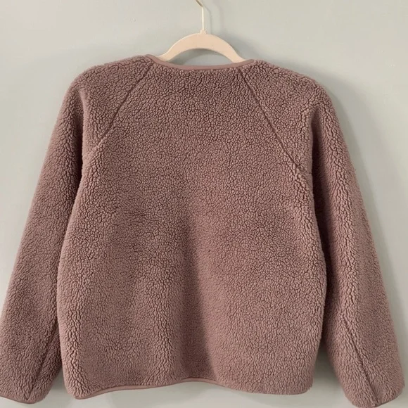 Uniqlo Women’s Soft Boa Fleece Long Sleeve Full Zip Teddy Cardigan Jacket Size M - Picture 3 of 6